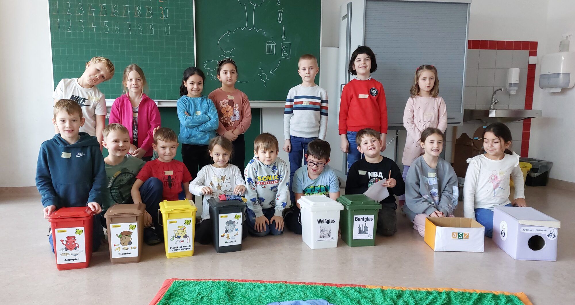 Gruppenfoto der Kinder der 1. Klasse VS Schönau